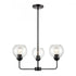 Elk Boman 23 Inch Wide 3 Light Chandelier in Matte Black Model: CN280326