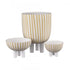 Elk Booth Striped Vase in White Finish Model: H0017-10641
