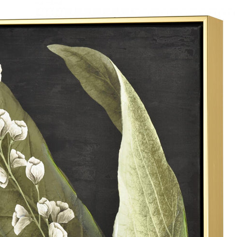 Elk Botanical Study I Framed Wall Art in Green Finish Model: S0016-10168