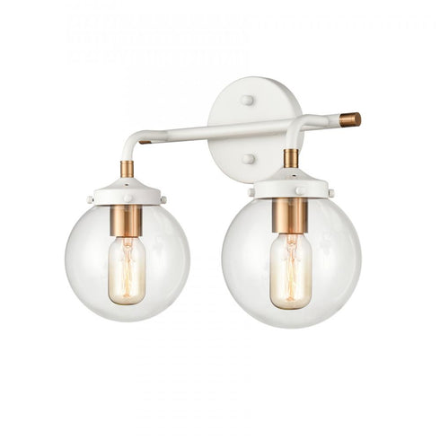 Elk Boudreaux 15 Inch Wide 2 Light Vanity Light in Matte White Model: 24431/2