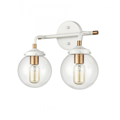 Elk Boudreaux 15 Inch Wide 2 Light Vanity Light in Matte White Model: 24431/2