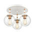 Elk Boudreaux 15 Inch Wide 3 Light Semi Flush Mount in Matte White Model: 24435/3
