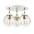 Elk Boudreaux 15 Inch Wide 3 Light Semi Flush Mount in Matte White Model: 24435/3