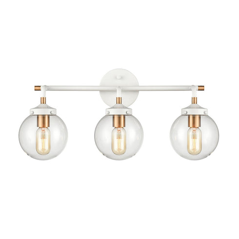 Elk Boudreaux 24 Inch Wide 3 Light Vanity Light in Matte White Model: 24432/3