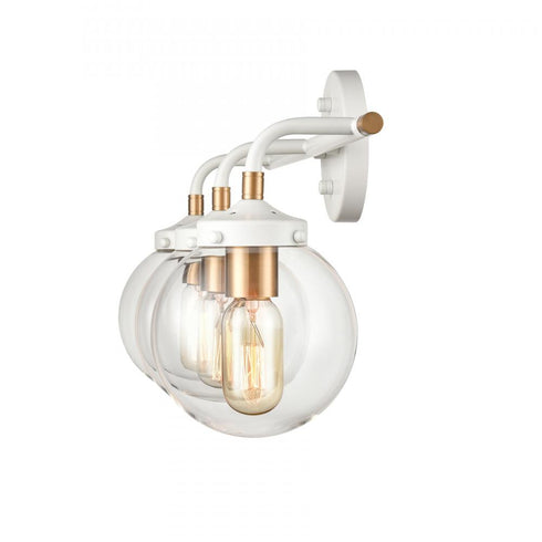 Elk Boudreaux 24 Inch Wide 3 Light Vanity Light in Matte White Model: 24432/3