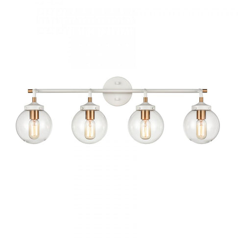 Elk Boudreaux 33 Inch Wide 4 Light Vanity Light in Matte White Model: 24433/4