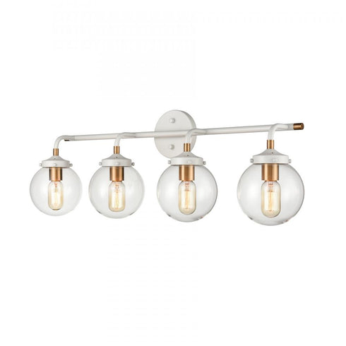 Elk Boudreaux 33 Inch Wide 4 Light Vanity Light in Matte White Model: 24433/4