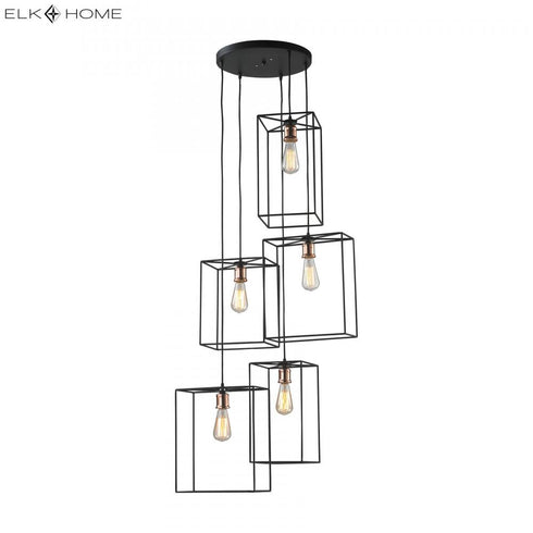Elk Box CHANDELIER in Oil Rubbed Bronze Finish Model: D2735