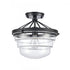 Elk Boyer 12 Inch Wide 1 Light Semi Flush Mount in Matte Black Model: 82168/1