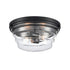 Elk Boyer 14 Inch Wide 2 Light Flush Mount in Matte Black Model: 82167/2