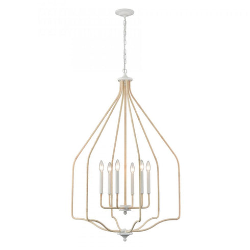 Elk Breezeway 28'' Wide 6 Light Pendant White Model: 52277/6