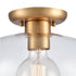 Elk Brewer 10 Inch Wide 1 Light Semi Flush Mount Brushed Gold Model: 89954/1