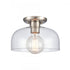 Elk Brewer 10 Inch Wide 1 Light Semi Flush Mount Brushed Nickel Model: 89944/1