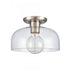 Elk Brewer 10 Inch Wide 1 Light Semi Flush Mount Brushed Nickel Model: 89944/1