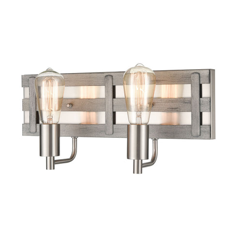 Elk Brigantine VANITY LIGHT in Weathered Driftwood Finish Model: 33452/2