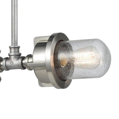 Elk Briggs ISLAND LIGHT in Weathered Zinc Satin Nickel Satin Nickel Finish Model: 16502/2