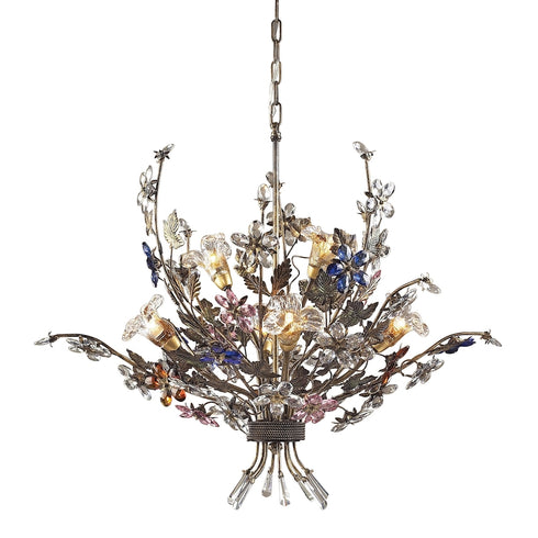 Elk Brillare CHANDELIER in Bronzed Rust Finish Model: 9107/4+2