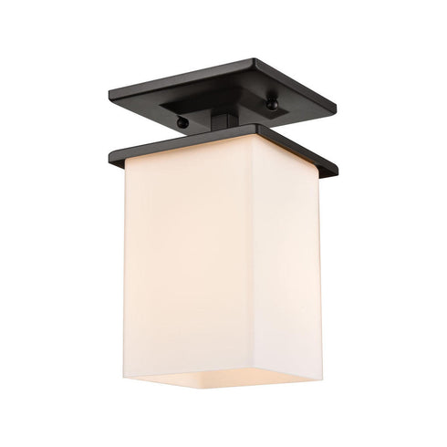 Elk Broad Street 1 Light FLUSH MOUNT in Textured Black Finish Model: EN110136