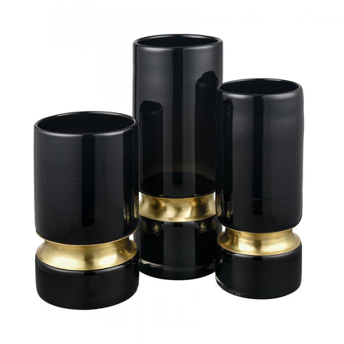 Elk Brooke Vase Small (2 pack) (2 pack) in Black Finish Model: S0014-10107