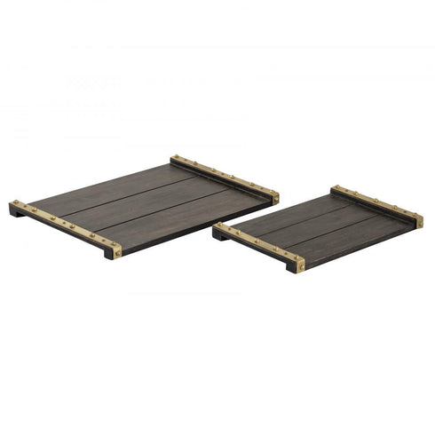 Elk Brookwood Tray Set of 2 in Black Finish Model: S0897-10685/S2