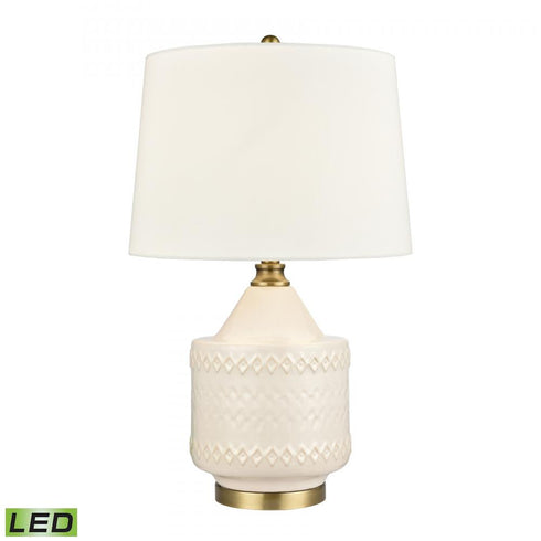 Elk Buckley 27 Inch High 1 Light Table Lamp White in White Glazed Finish Model: S0019-9488