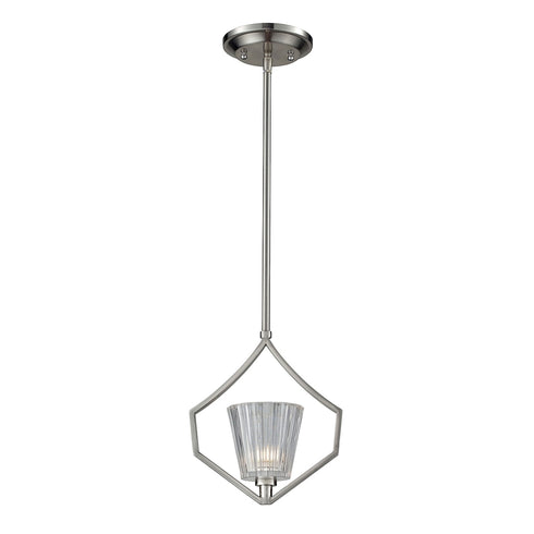 Elk Calais 1 Light MINI PENDANT in Satin Nickel Finish Model: 31176/1