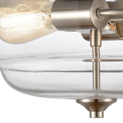 Elk Calistoga SEMI FLUSH MOUNT in Brushed Nickel Finish Model: CN320282