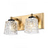 Elk Candace 12 Inch Wide 2 Light Vanity Light in Satin Brass with Matte Black Model: 18611/2