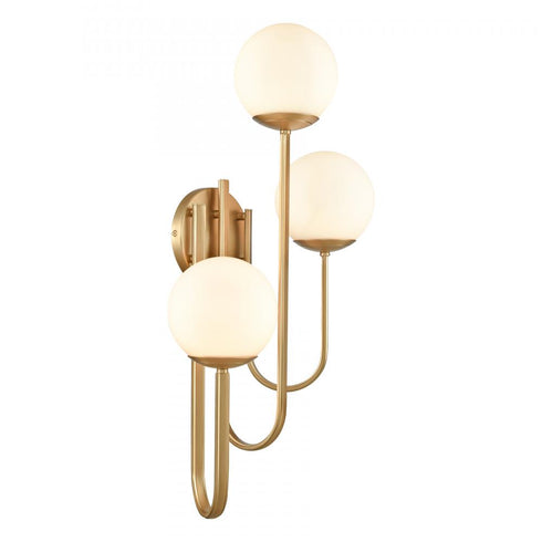 Elk Caroline 28 Inch High 3 Light Left Sconce Brushed Gold Model: 89673/3