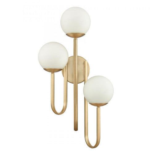 Elk Caroline 28 Inch High 3 Light Left Sconce Brushed Gold Model: 89673/3