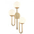 Elk Caroline 28 Inch High 3 Light Left Sconce Brushed Gold Model: 89673/3