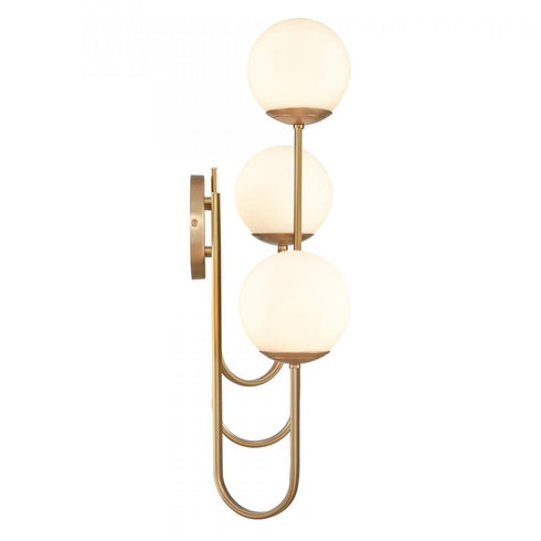 Elk Caroline 28 Inch High 3 Light Left Sconce Brushed Gold Model: 89673/3
