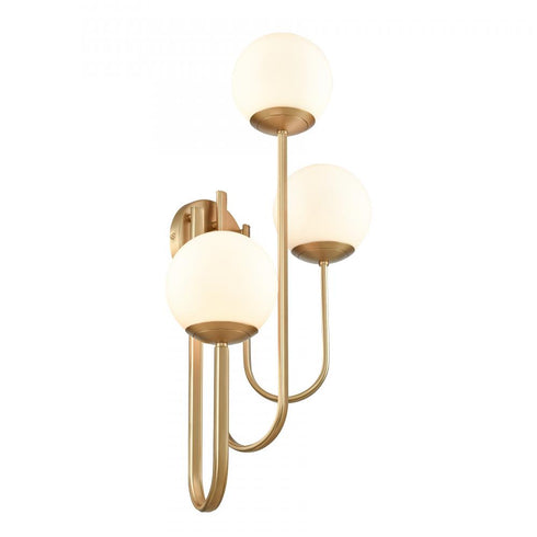 Elk Caroline 28 Inch High 3 Light Left Sconce Brushed Gold Model: 89673/3