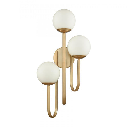Elk Caroline 28 Inch High 3 Light Right Sconce Brushed Gold Model: 89674/3