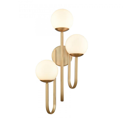 Elk Caroline 28 Inch High 3 Light Right Sconce Brushed Gold Model: 89674/3