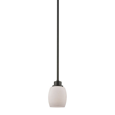 Elk Casual Mission 1 Light MINI PENDANT in Oil Rubbed Bronze Finish Model: CN170151