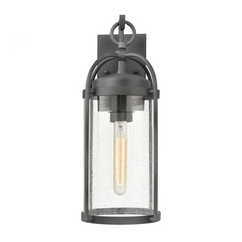 Elk Catalonia 17.5 Inch High 1 Light Outdoor Sconce in Distressed Zinc Model: 69720/1