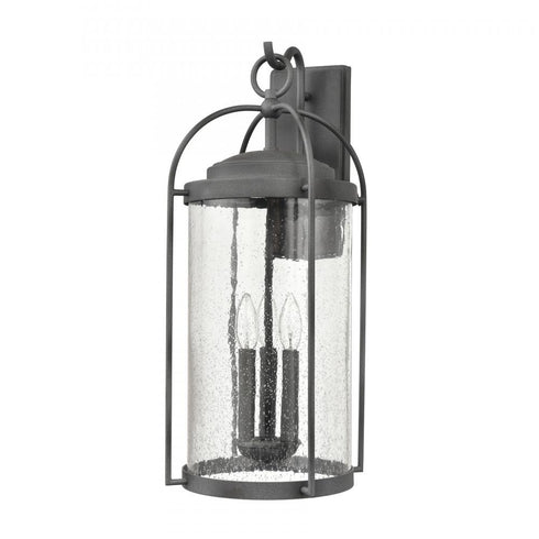 Elk Catalonia 24 Inch High 3 Light Outdoor Sconce in Distressed Zinc Model: 69731/3
