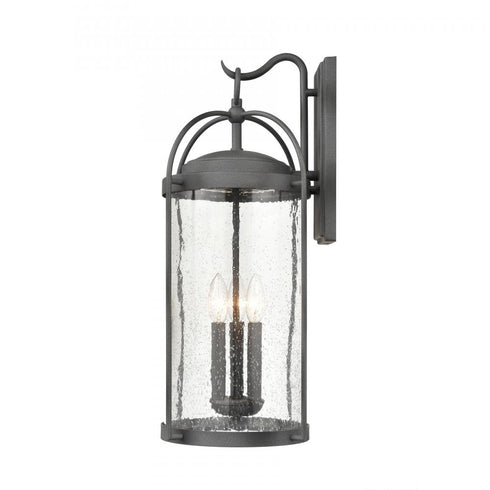 Elk Catalonia 24 Inch High 3 Light Outdoor Sconce in Distressed Zinc Model: 69731/3