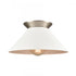 Elk Cavendish 16 Inch Wide 1 Light Semi Flush Mount Brushed Nickel Model: 89993/1