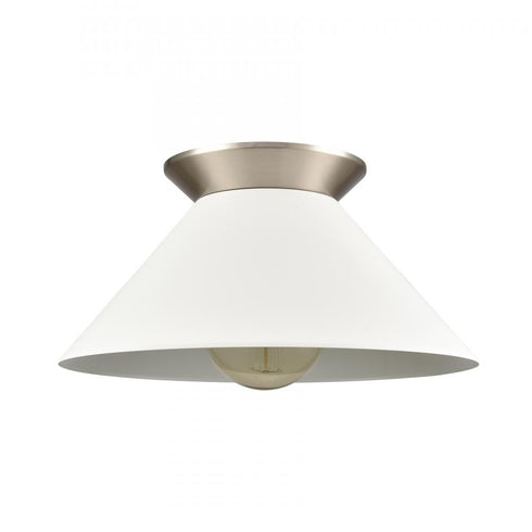 Elk Cavendish 16 Inch Wide 1 Light Semi Flush Mount Brushed Nickel Model: 89993/1