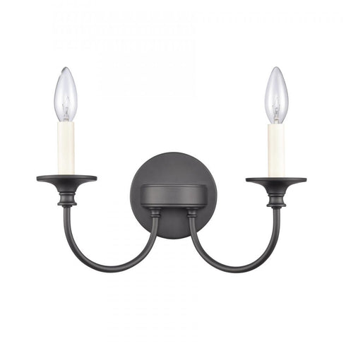 Elk Cecil 14 Inch Wide 2 Light Vanity Light Matte Black Model: 89731/2