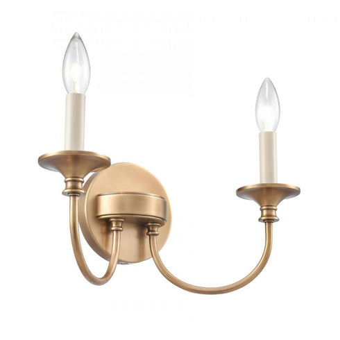 Elk Cecil 14 Inch Wide 2 Light Vanity Light Natural Brass Model: 89721/2