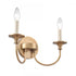 Elk Cecil 14 Inch Wide 2 Light Vanity Light Natural Brass Model: 89721/2