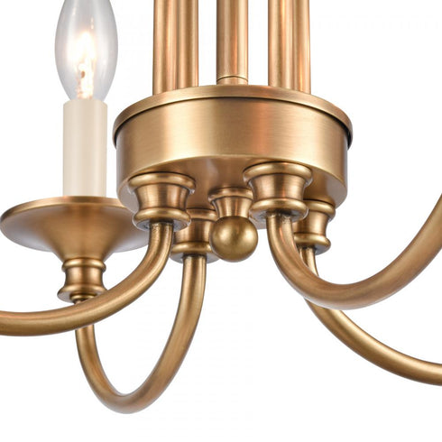 Elk Cecil 16 Inch Wide 4 Light Semi Flush Mount Natural Brass Model: 89723/4