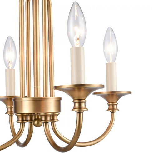 Elk Cecil 16 Inch Wide 4 Light Semi Flush Mount Natural Brass Model: 89723/4