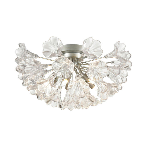 Elk Celene SEMI FLUSH MOUNT in Aged Silver Finish Model: 33485/5
