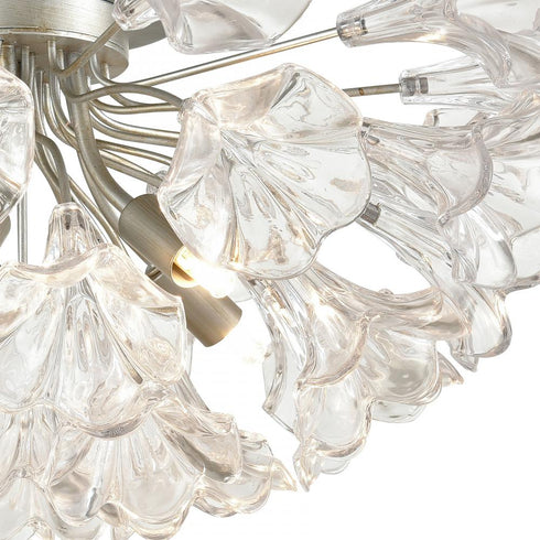 Elk Celene SEMI FLUSH MOUNT in Aged Silver Finish Model: 33485/5