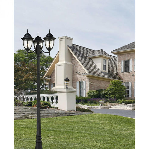 Elk Central Square POST MOUNT in Textured Matte Black Finish Model: 45089/3