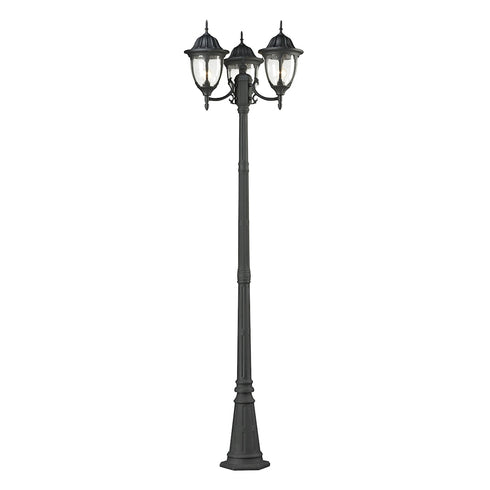 Elk Central Square POST MOUNT in Textured Matte Black Finish Model: 45089/3
